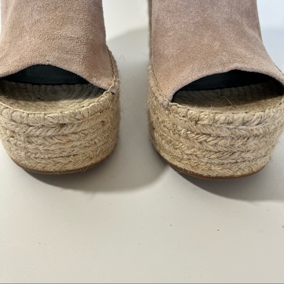 NEW Dolce Vita Suede Espadrille Wedges Taupe Grey 8.5 - Picture 5 of 16